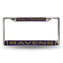FCL Chrome Laser License Frame Honda License Plate Frame Ravens Purple Laser Chrome Frame RICO