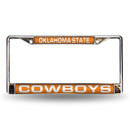 FCL Chrome Laser License Frame Mercedes Benz License Plate Frame Oklahoma State Orange Laser Chrome Frame RICO