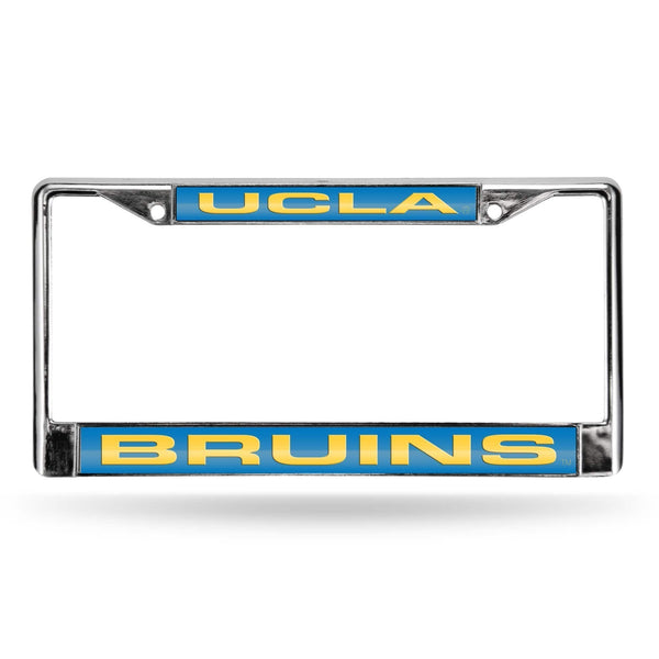 FCL Chrome Laser License Frame Mercedes Benz License Plate Frame UCLA Light Blue Laser Chrome Frame RICO