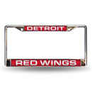 FCL Chrome Laser License Frame Mercedes License Plate Frame Red Wings Red Lasers Chrome Frame RICO