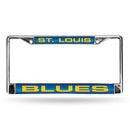 FCL Chrome Laser License Frame Mercedes License Plate Frame State Louis Blues Blue Laser Chrome Frame RICO