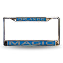 FCL Chrome Laser License Frame Porsche License Plate Frame Orlando Magic Blue Laser Chrome Frame RICO