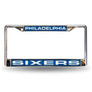 FCL Chrome Laser License Frame Porsche License Plate Frame Philadelphia 76'ers Laser Frame (Blue) RICO