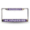 FCL Chrome Laser License Frame Porsche License Plate Frame Sac Kings Purple Laser Chrome Frame RICO