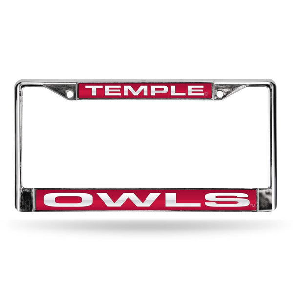 Ford License Plate Frame Temple University Laser Chrome Frame