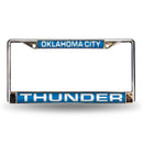 Subaru License Plate Frame Thunder Blue Laser Chrome Frame