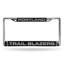 Porsche License Plate Frame Trail Blazers Laser Chrome Frame