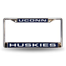 Ford License Plate Frame UCONN Blue Laser Chrome Frame