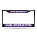 FCLB Laser License Frame (Black) License Plate Frames Northwestern Black Laser Chrome Frame RICO