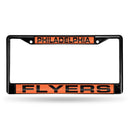 Mercedes License Plate Frame Philadelphia Flyers Black Laser Chrome Frame