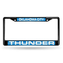 FCLB Laser License Frame (Black) Porsche License Plate Frame Oklahoma City Thunder Black Laser Chrome Frame RICO