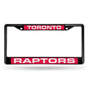Honda License Plate Frame Toronto Raptors Black Laser Chrome Frame