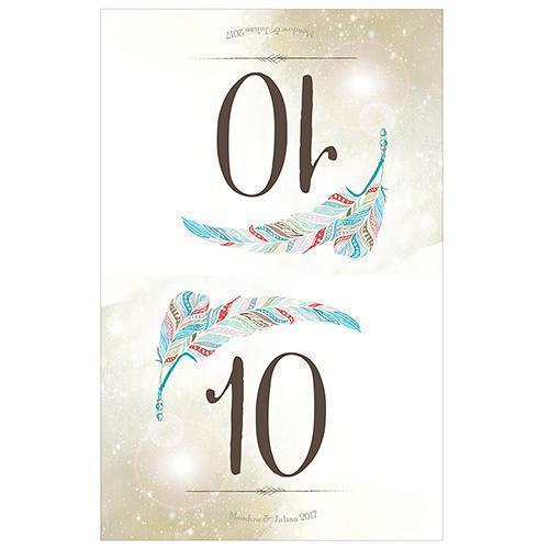 Feather Whimsy Folded Table Numbers Numbers 1-12 Purple (Pack of 12)-Table Planning Accessories-Purple-1-12-JadeMoghul Inc.