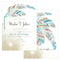 Feather Whimsy Invitation Sea Blue (Pack of 1)-Invitations & Stationery Essentials-Sea Blue-JadeMoghul Inc.