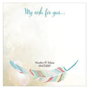 Feather Whimsy Memory Box Wishing Well Cards Sea Blue (Pack of 1)-Favor Boxes Bags & Containers-Chocolate Brown-JadeMoghul Inc.