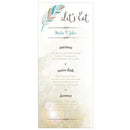 Feather Whimsy Menu Card Sea Blue (Pack of 1)-Reception Stationery-Purple-JadeMoghul Inc.