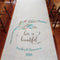 Feather Whimsy Personalized Aisle Runner White With Hearts Sea Blue (Pack of 1)-Aisle Runners-Sea Blue-JadeMoghul Inc.