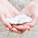 Feather Wing Iron Favor Dish in Distressed White White (Pack of 4)-Popular Wedding Favors-JadeMoghul Inc.