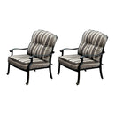 Fernanda Transitional Chair, Antique Black, Set Of 2-Living Room Furniture Sets-Antique Black Frame-Aluminum-JadeMoghul Inc.