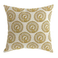FIFI Contemporary Big Pillow With pattern Fabric, Yellow Finish, Set of 2-Accent Pillows-Yellow & Ivory-Cotton & Polyester-JadeMoghul Inc.