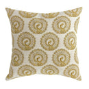 FIFI Contemporary Big Pillow With pattern Fabric, Yellow Finish, Set of 2-Accent Pillows-Yellow & Ivory-Cotton & Polyester-JadeMoghul Inc.
