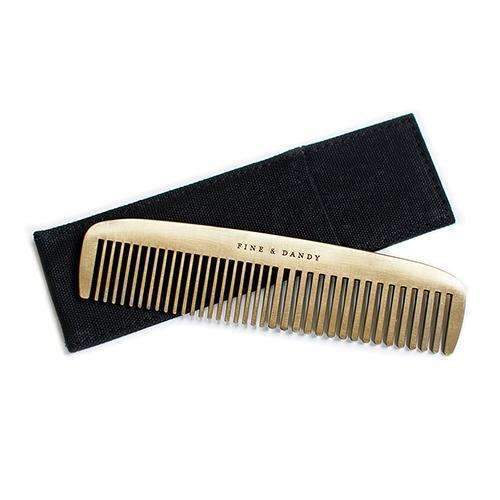 "Fine and Dandy" Brass Comb (Pack of 1)-Personalized Gifts for Men-JadeMoghul Inc.