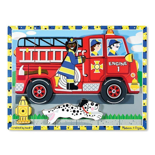 FIRE TRUCK CHUNKY PUZZLE-Toys & Games-JadeMoghul Inc.