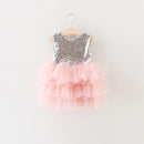 First Communion Baptism Birthday Baby Dresses for 1 2 years Infant Toddler Newborn Clothes Tutu Sequins Summer Dresses for Girls-Pink-10-12 months-JadeMoghul Inc.