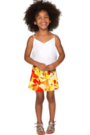 Flaming Hibiscus Aria A-Line Skirt - Girls-Flaming Hibiscus-6-Orange/Yellow-JadeMoghul Inc.