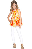 Flaming Hibiscus Emily Yellow Summer Sleeveless Top - Girls-Flaming Hibiscus-18M/2-Orange/Yellow-JadeMoghul Inc.