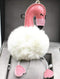 Flamingo Fluffy Pompom Keychain-white-JadeMoghul Inc.