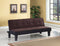 Flannel Fabric Adjustable Sofa, Chocolate Brown-Sofas-Chocolate Brown-Upholstery-JadeMoghul Inc.