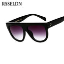 Flat Top Oversized Square Sunglasses Women Gradient-01-JadeMoghul Inc.