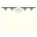 Fleur De Lis Note Card Berry (Pack of 1)-Weddingstar-Victorian Purple-JadeMoghul Inc.