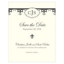 Fleur De Lis Save The Date Card Berry (Pack of 1)-Weddingstar-Berry-JadeMoghul Inc.