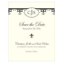 Fleur De Lis Save The Date Card Berry (Pack of 1)-Weddingstar-Charcoal-JadeMoghul Inc.