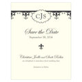 Fleur De Lis Save The Date Card Berry (Pack of 1)-Weddingstar-Putty Grey-JadeMoghul Inc.