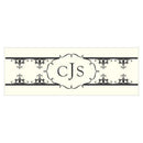 Fleur De Lis Small Rectangular Tag Berry (Pack of 1)-Wedding Favor Stationery-Berry-JadeMoghul Inc.