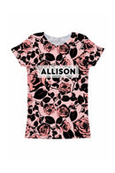 Flirty Girl Customized NAME Zoe T-Shirt - Girls-Flirty Girl-18M/2-Pink/Black-JadeMoghul Inc.