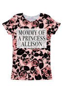 Flirty Girl Customized NAME Zoe T-Shirt - Women-Flirty Girl-XS-Pink/Black-JadeMoghul Inc.