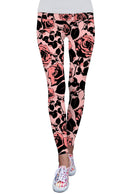 Flirty Girl Lucy Floral Printed Performance Leggings - Women-Flirty Girl-XS-Pink/Black-JadeMoghul Inc.