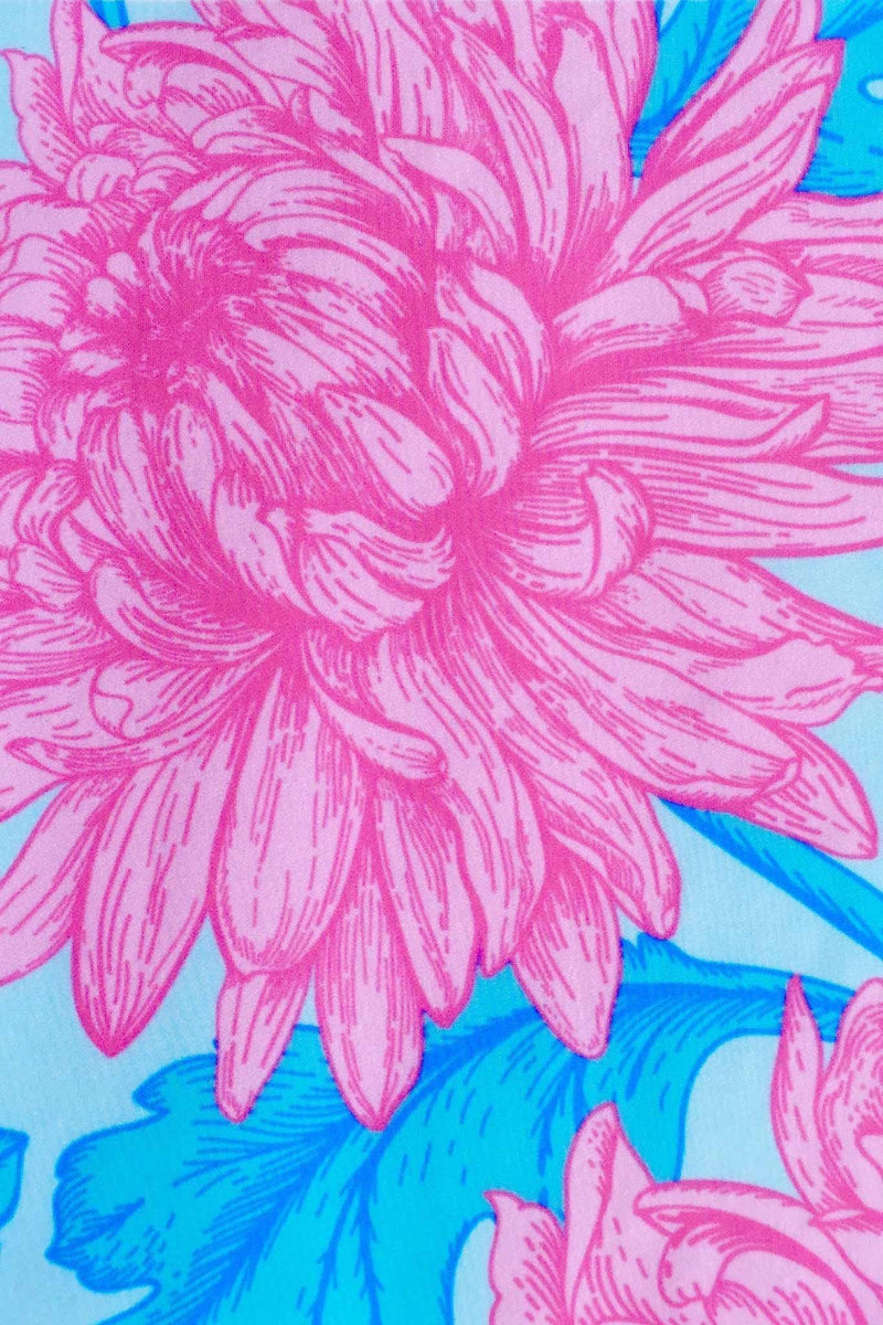 Floral Bliss Sanibel Empire Cut Summer Dress - Women-Floral Bliss-XS-Blue/Pink-JadeMoghul Inc.