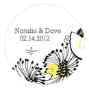 Floral Fusion Large Sticker Harvest Gold (Pack of 1)-Wedding Favor Stationery-Lemon Yellow-JadeMoghul Inc.