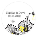 Floral Fusion Small Sticker Harvest Gold (Pack of 1)-Wedding Favor Stationery-Lemon Yellow-JadeMoghul Inc.