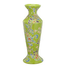 Floral Patterned Ceramic Candle Holder With Flared Bottom, Multicolor-Candle Holders-Multicolor-Ceramic-JadeMoghul Inc.