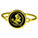 Florida St. Seminoles Gold Tone Bangle Bracelet-NCAA,Florida St. Seminoles,Jewelry & Accessories-JadeMoghul Inc.