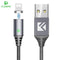 FLOVEME Magnetic Charger Cable For iPhone X 6 Plus 7 8 2.4A Charge 1m LED Magnet USB Cable For Lightning with Magnetic Connector-China-For IOS(Gray)-1m-JadeMoghul Inc.