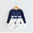 Flower Baby Girl dress wedding winter Long Sleeve infant Dress Princess Casual tutu Dress 1 Years Birthday Newborn girl Clothes-A0233L-9M-JadeMoghul Inc.