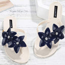 Flower Jelly Slipper Flip Flops-White-6-JadeMoghul Inc.