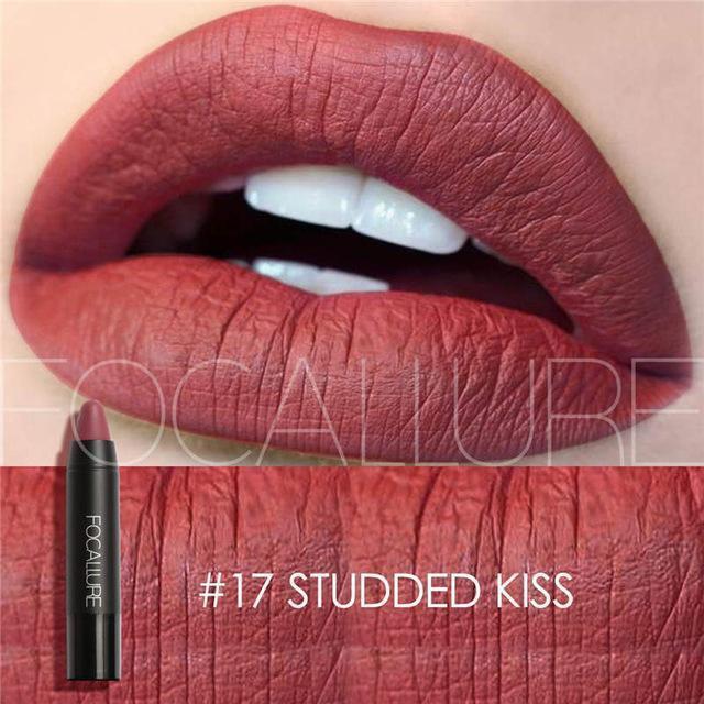 FOCALLURE 19 Colors Lipstick Matte Lipsticker Waterproof Long-lasting Easy to Wear Cosmetic Nude Makeup Lips-17-JadeMoghul Inc.
